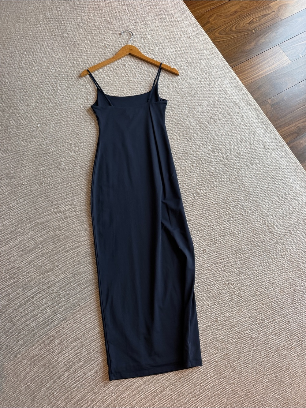 Aritzia Navy-Black Maxi Slip Dress with Spaghetti Straps - Picture 3 of 4